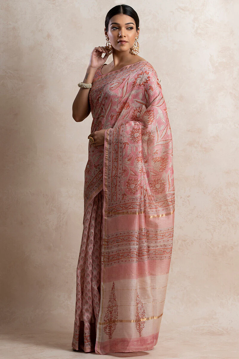 Gul Bano Zinat Chanderi Saree - Image 3