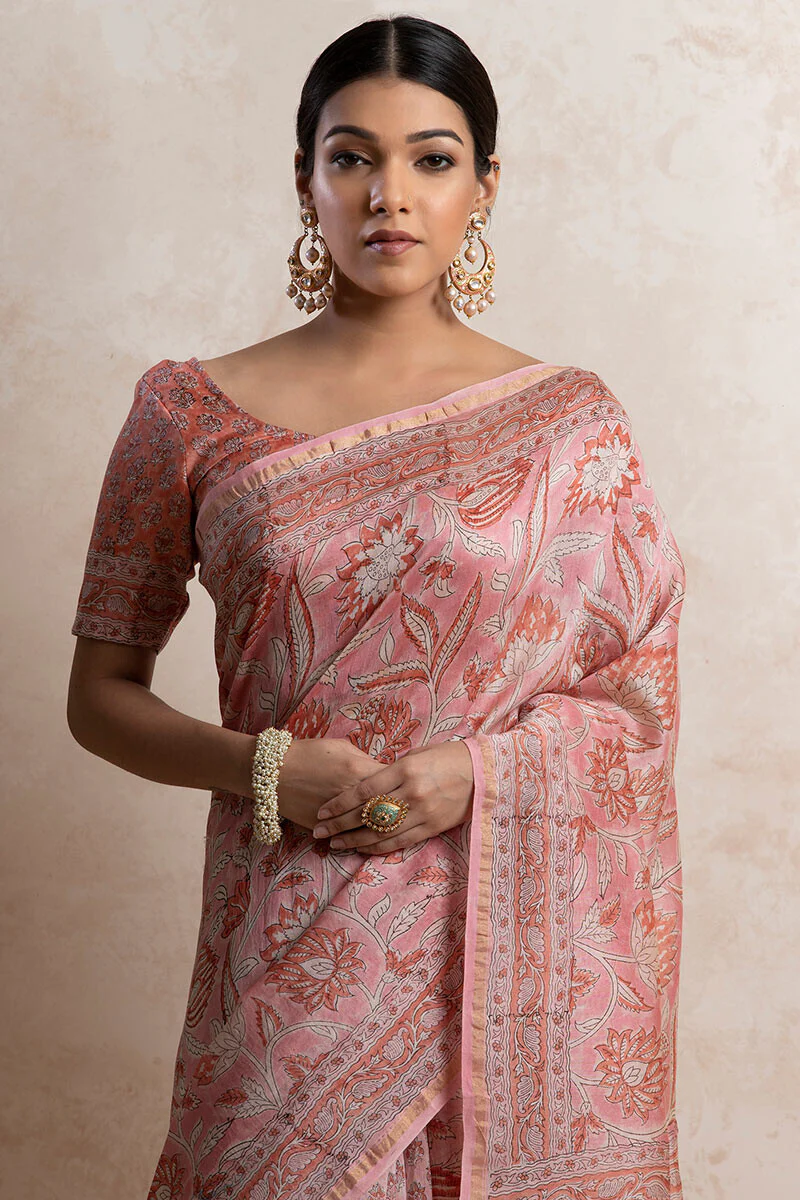 Gul Bano Zinat Chanderi Saree - Image 5