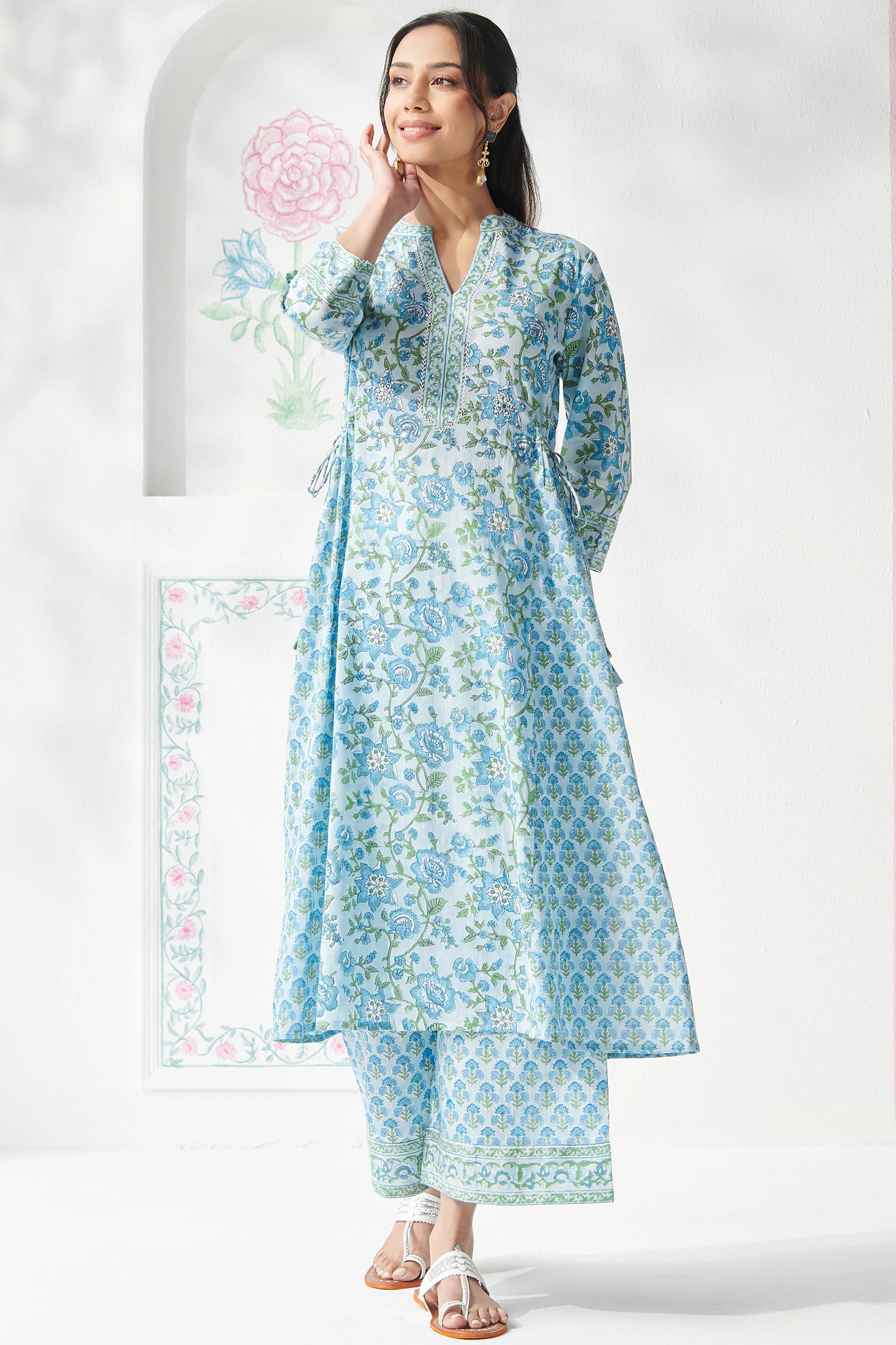 Gulbahar Ishrat Sanganeri Kurta - Image 2