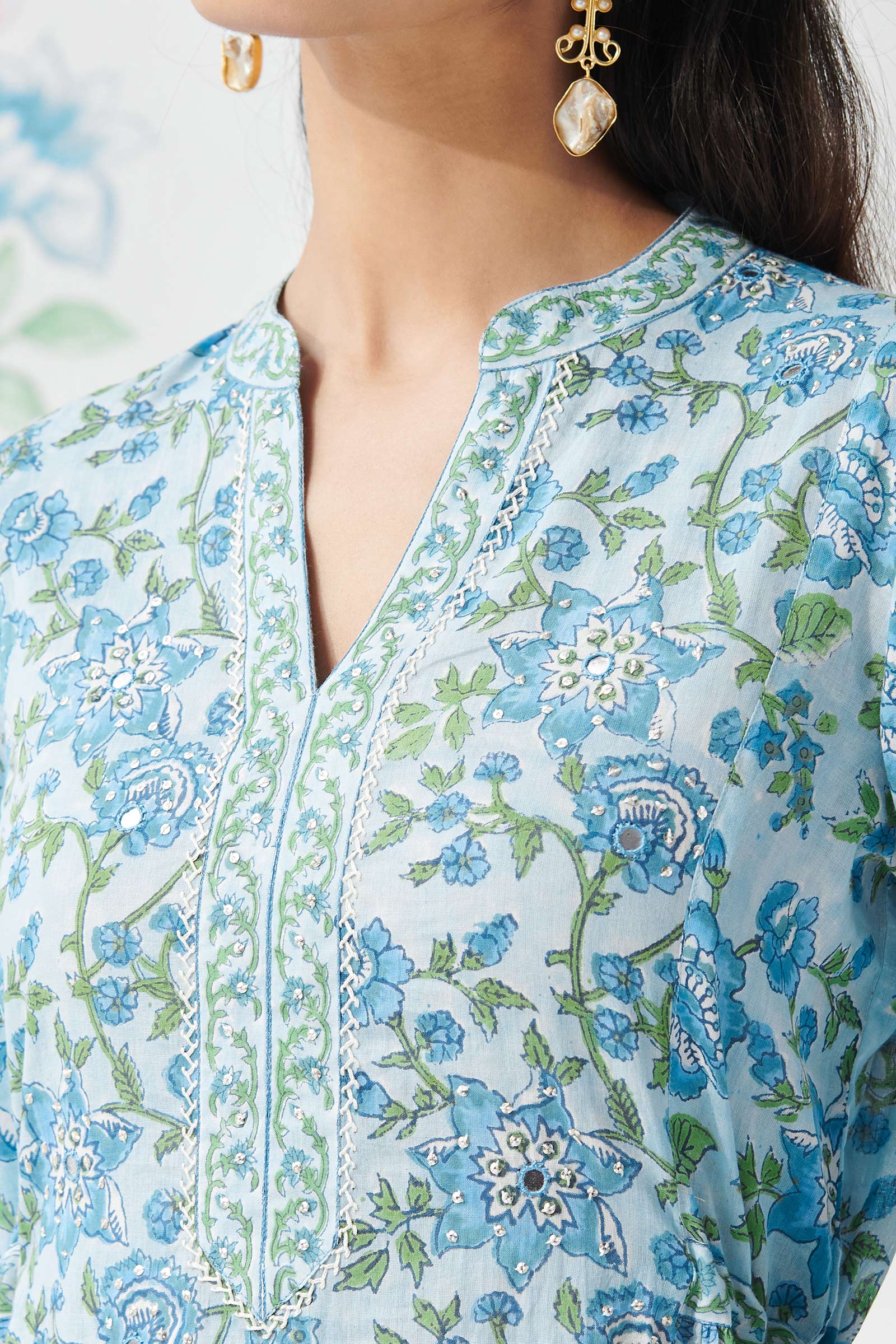 Gulbahar Ishrat Sanganeri Kurta - Image 4
