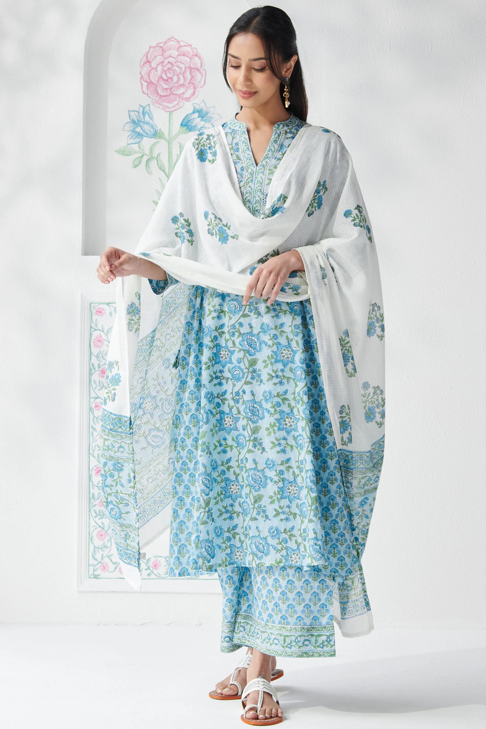 Gulbahar Ishrat Sanganeri Kurta - Image 7
