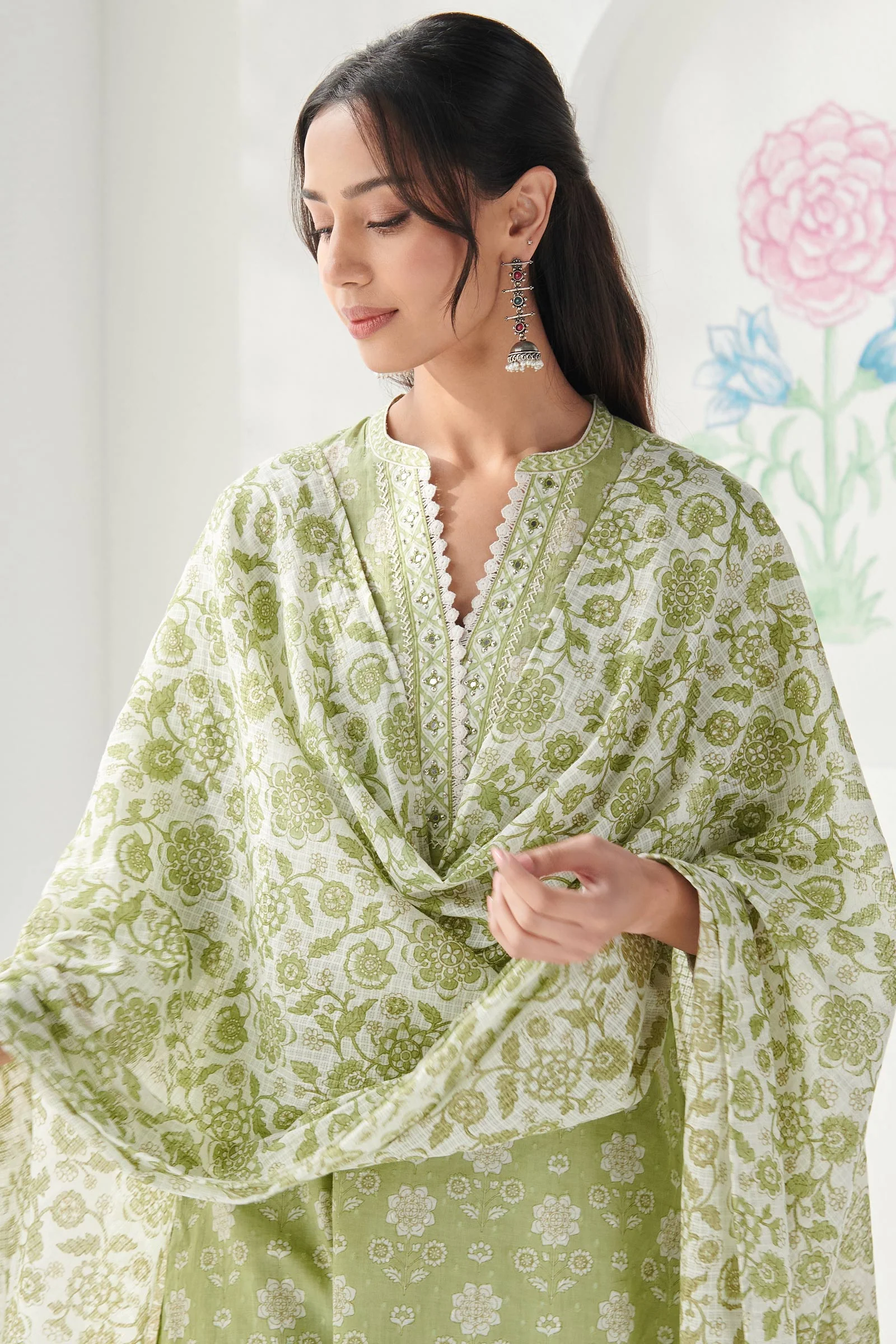 Gulbahar Mehreen Sanganeri Dupatta