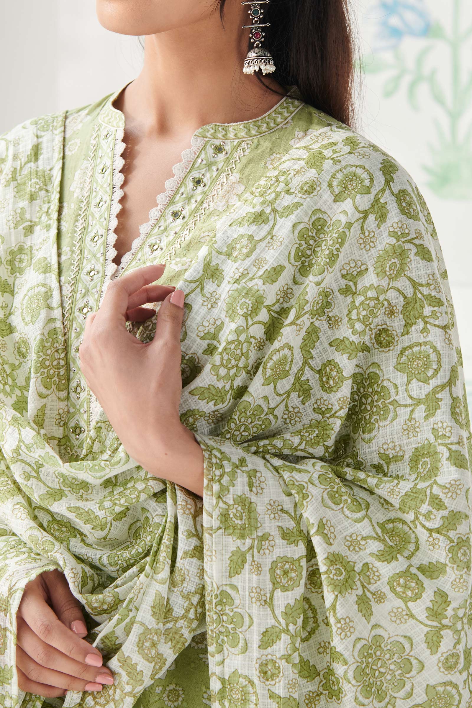 Gulbahar Mehreen Sanganeri Dupatta - Image 2
