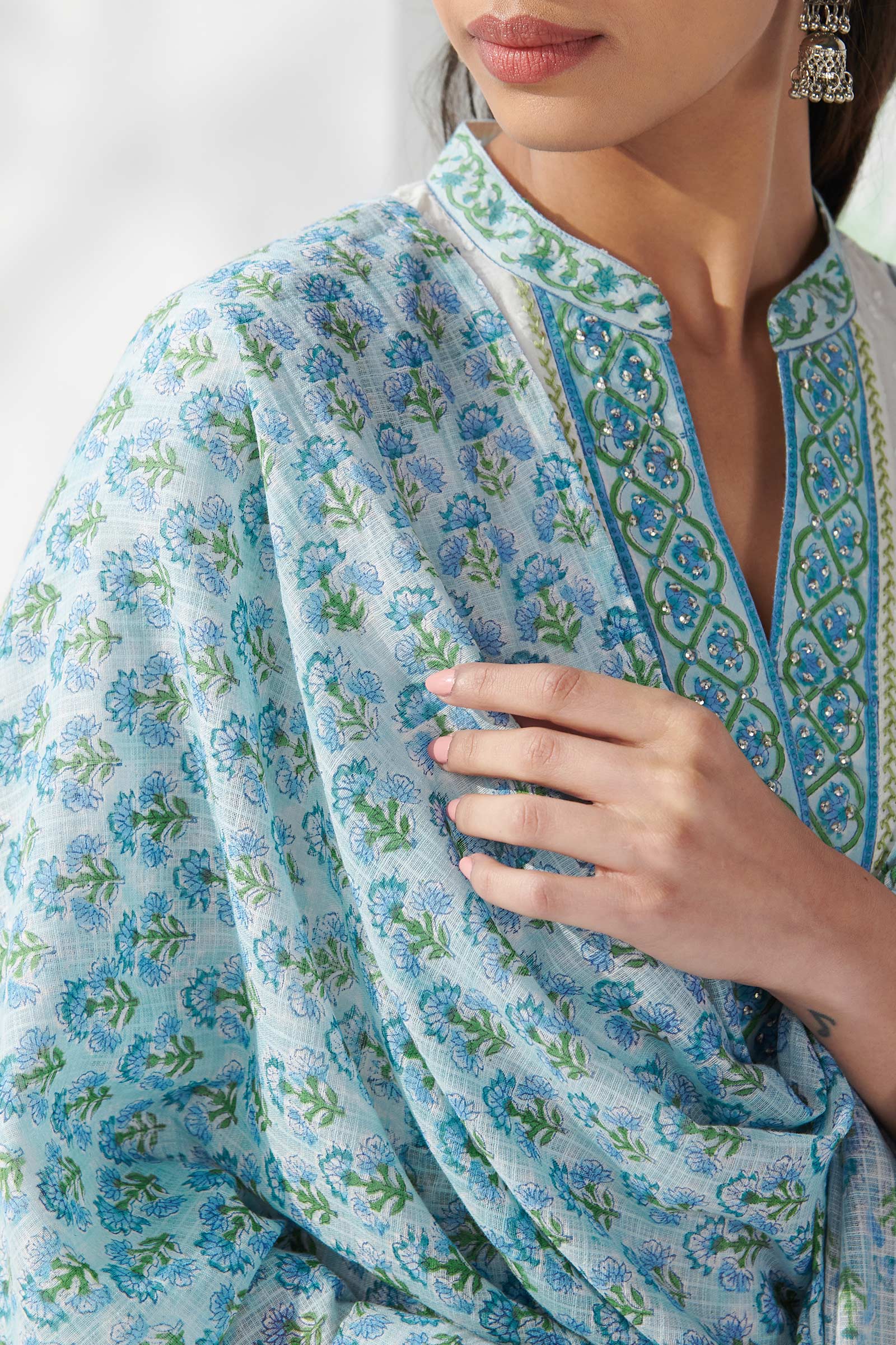 Gulbahar Roohi Sanganeri Dupatta - Image 2