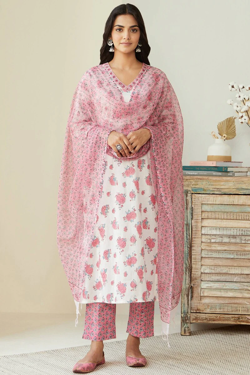 Gulbarg Aiza Sanganeri Dupatta - Image 3