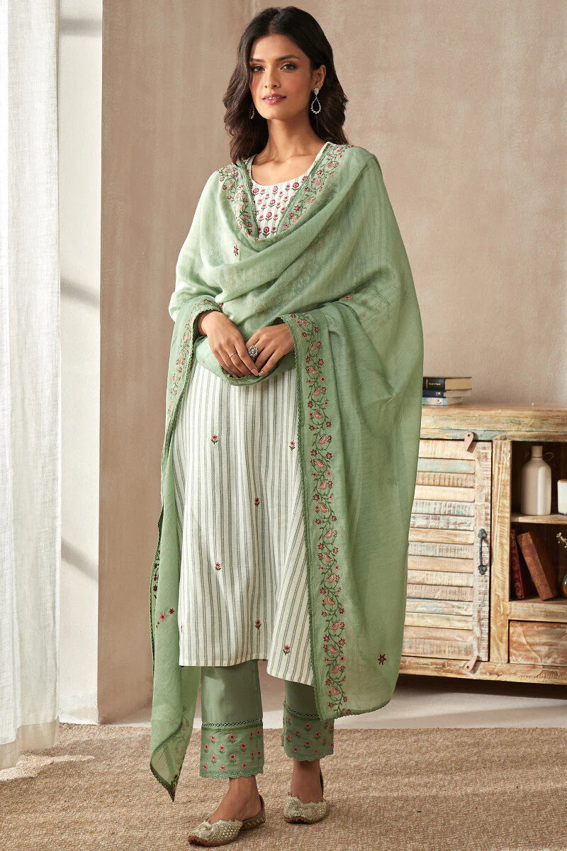Gulbarg Faheema Cotton Silk Dupatta - Image 3