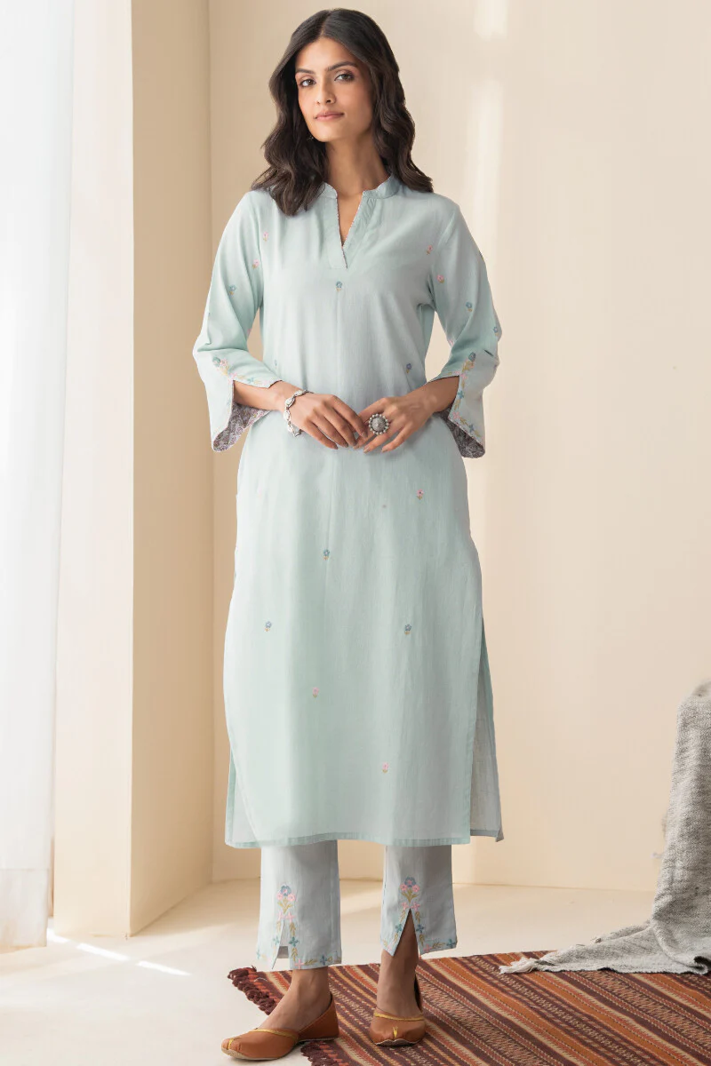 Gulbarg Layla Blue Kurta - Image 2