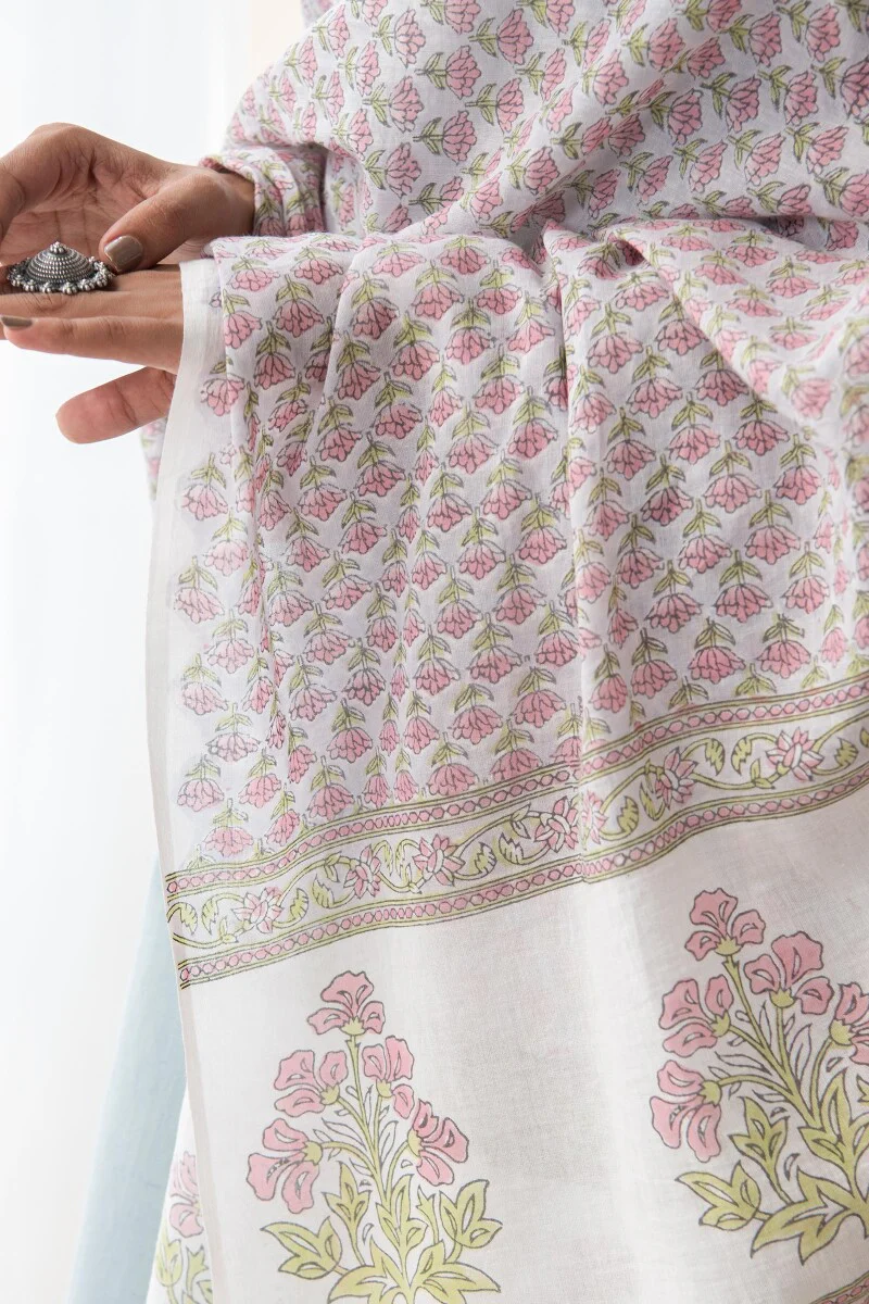Gulbarg Layla Sanganeri Dupatta - Image 4