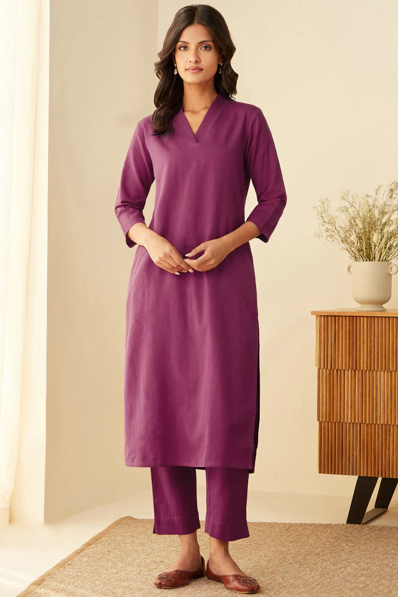 Gulbarg Magenta Narrow Pants - Image 3
