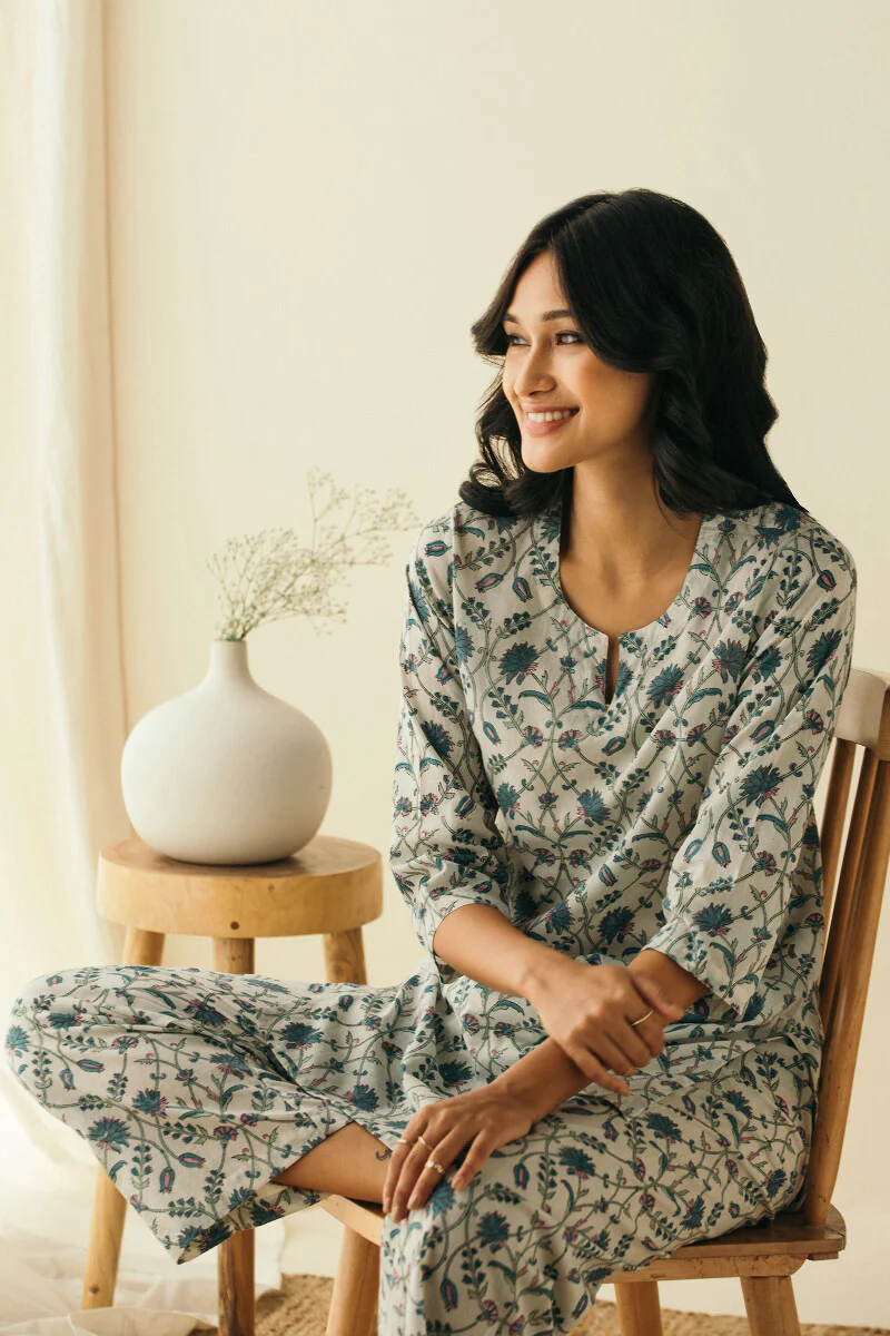 Gulbarg Maira Sanganeri Loungewear Set - Image 5