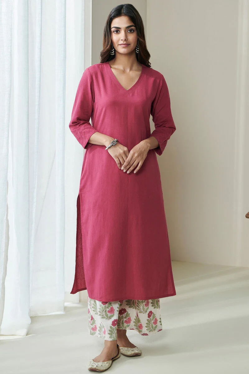 Gulbarg Maroon Kurta - Image 2