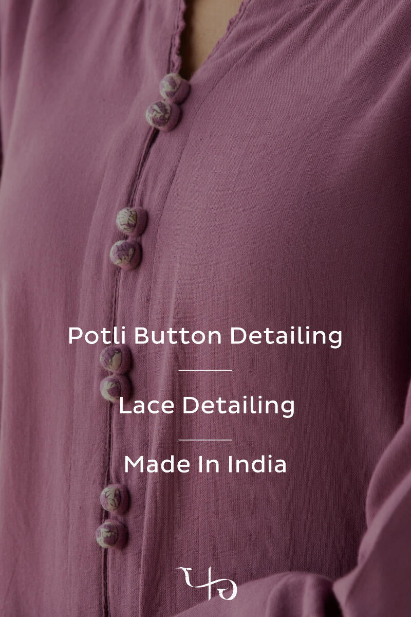 Gulbarg Purple Handloom Kurta - Image 9