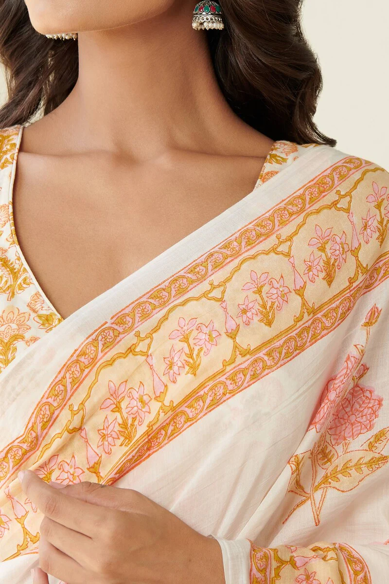 Gulbarg Rahida Sanganeri Saree - Image 2