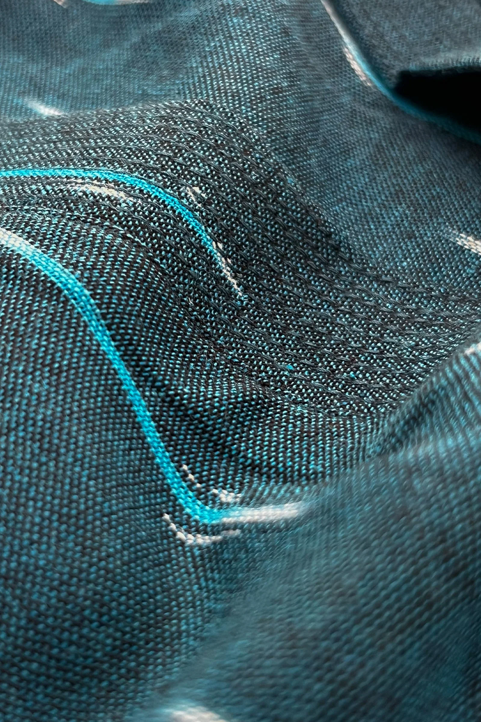 Gulbarg Rumaisa Blue Ikat Kurta - Image 3