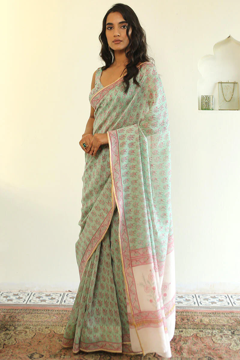 Gulnaz Nazia Chanderi Saree - Image 5