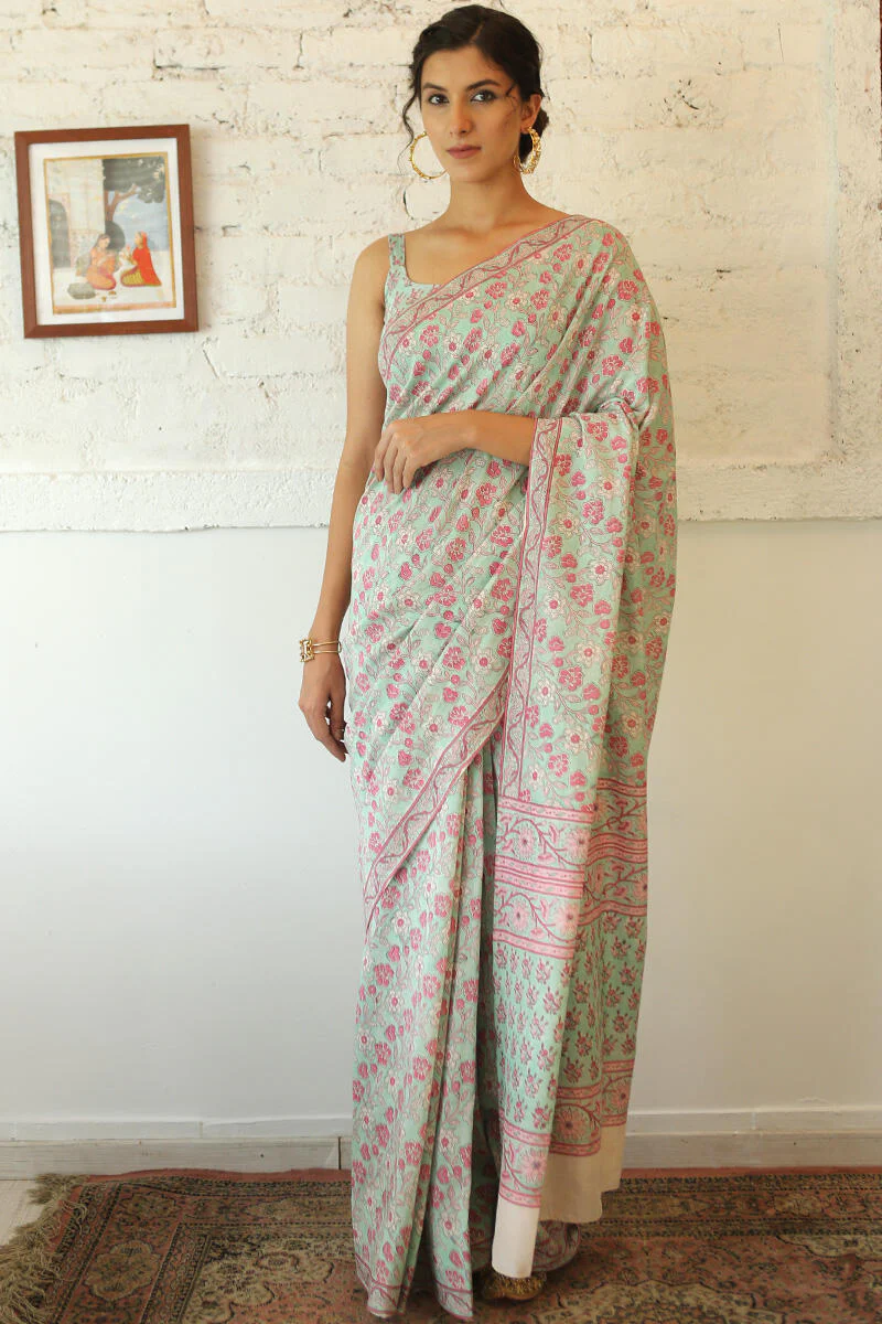 Gulnaz Raziah Cotton Silk Saree - Image 3