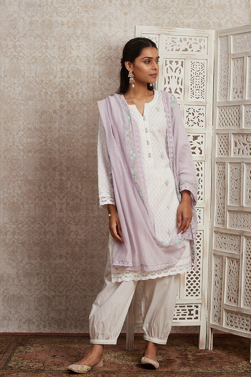 Gulnaz White Izhaar Pants - Image 4