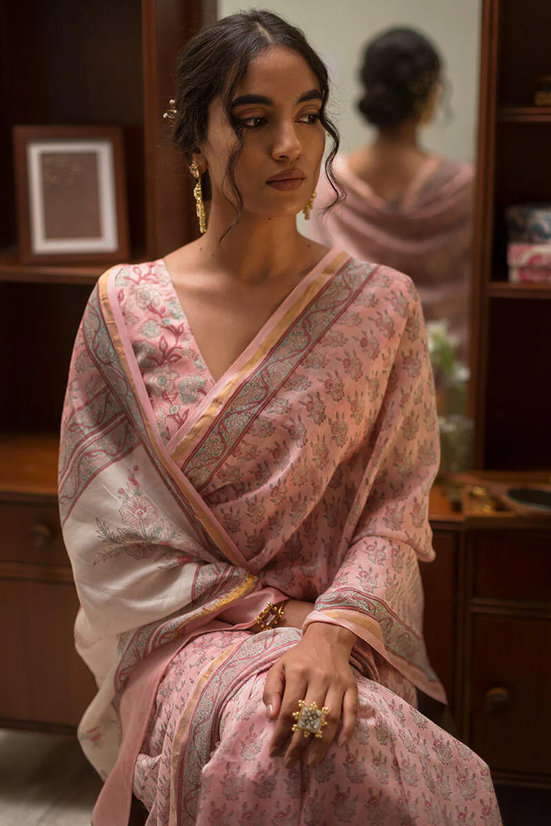 Gulnaz Zara Chanderi Saree - Image 2