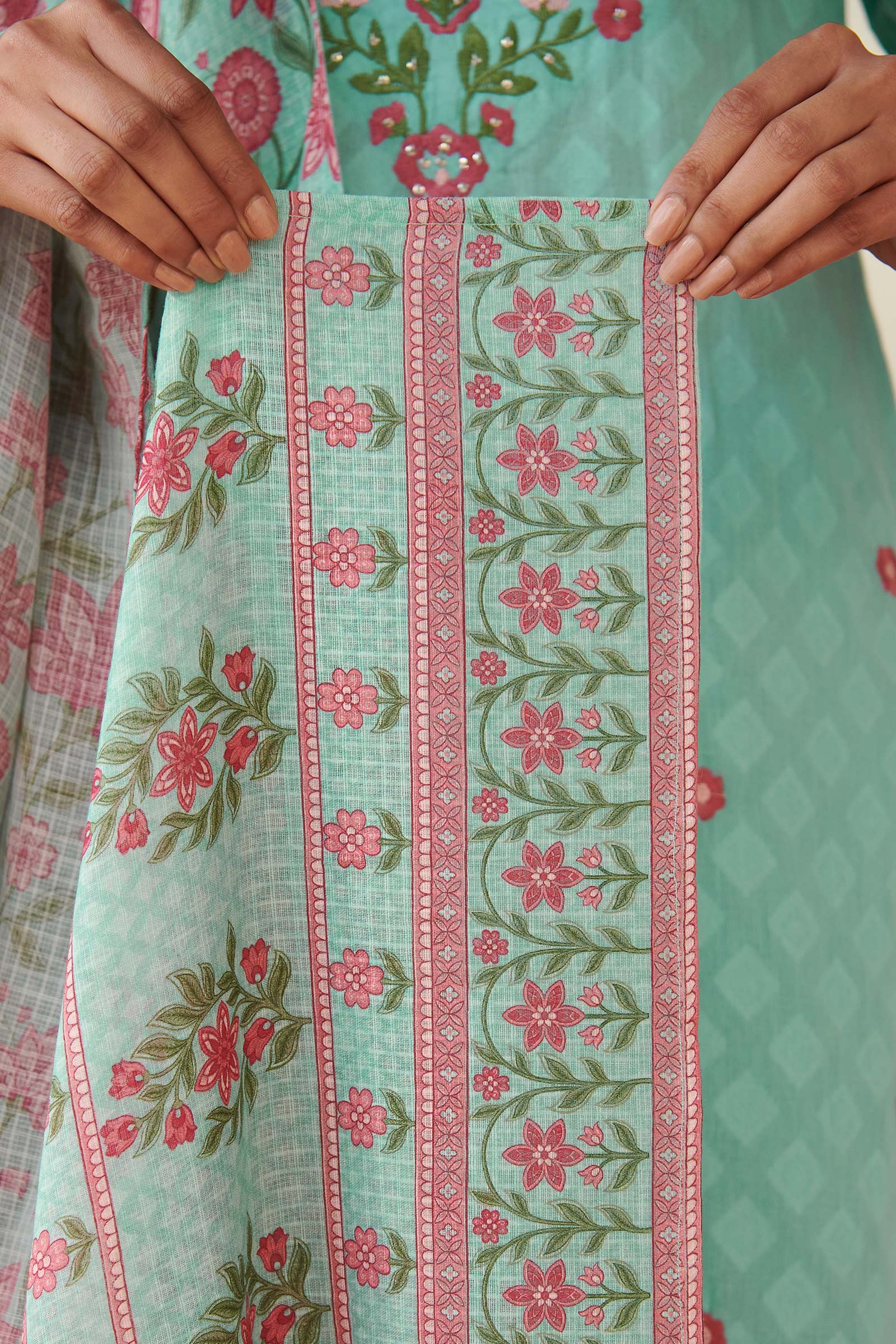 Mehraab Reema Blue Dupatta - Image 4