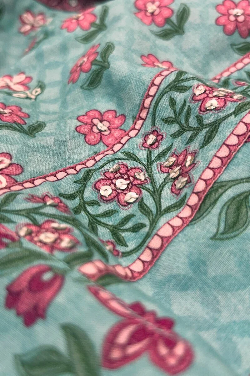 Surplus: Gulraiz Farah Sanganeri Kurta - Image 2