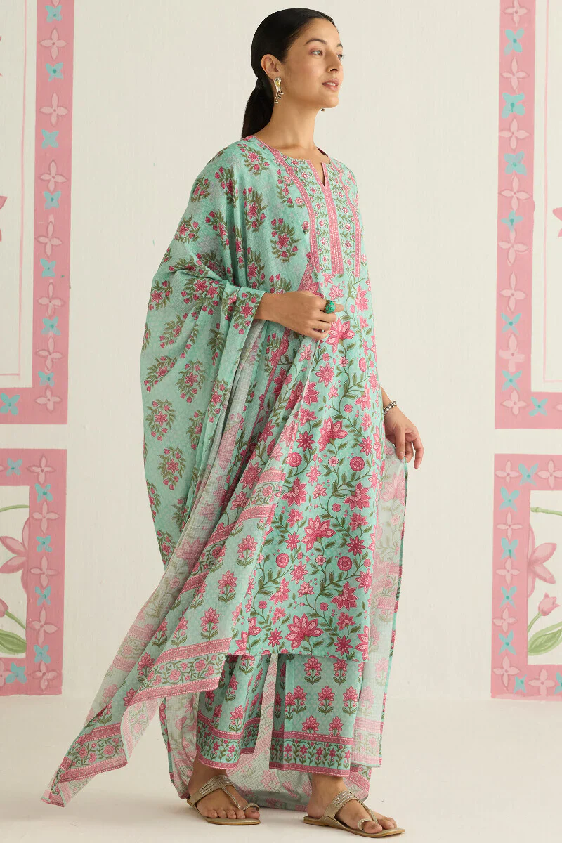 Surplus: Gulraiz Mahnoor Sanganeri Kurta - Image 4