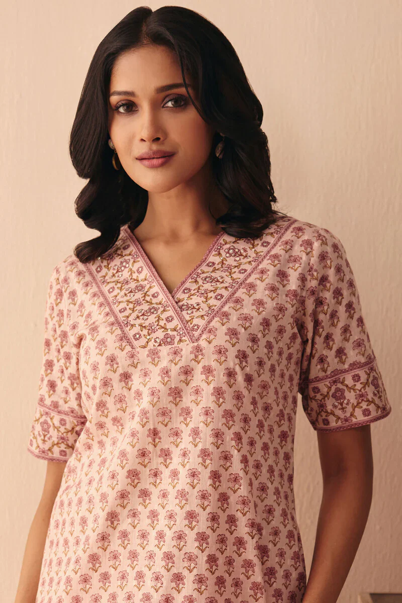 Surplus: Gulraiz Rumaisa Sanganeri Kurta - Image 6