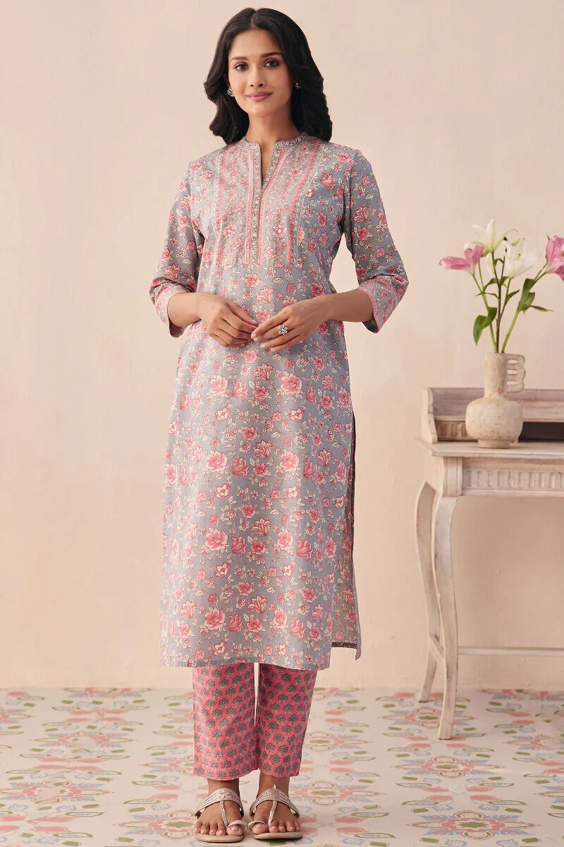 Surplus: Gulraiz Rumi Sanganeri Kurta - Image 2