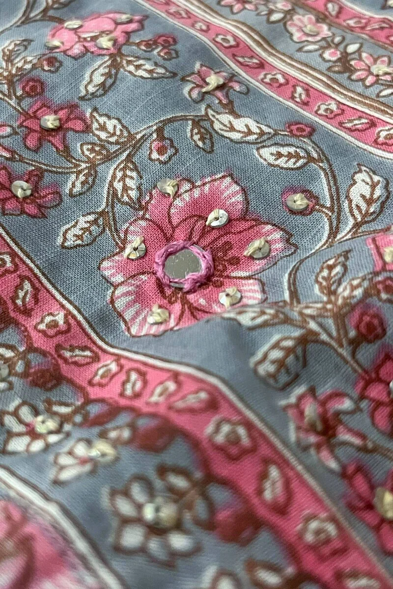 Surplus: Gulraiz Rumi Sanganeri Kurta - Image 3