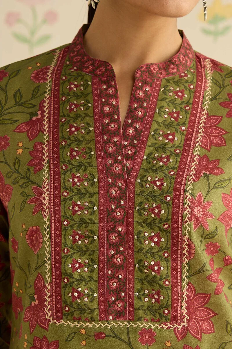 Surplus: Gulraiz Sarah Sanganeri Kurta - Image 4