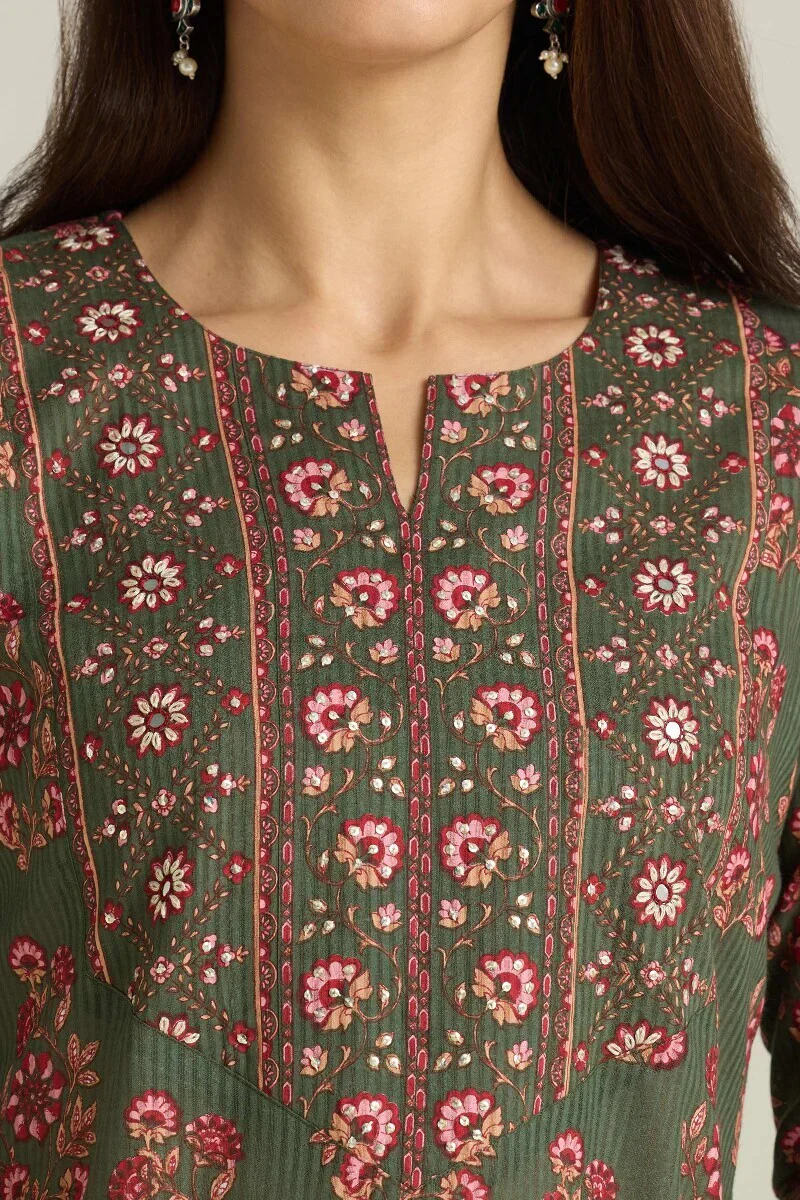 Surplus: Gulraiz Sunaina Sanganeri Kurta - Image 4