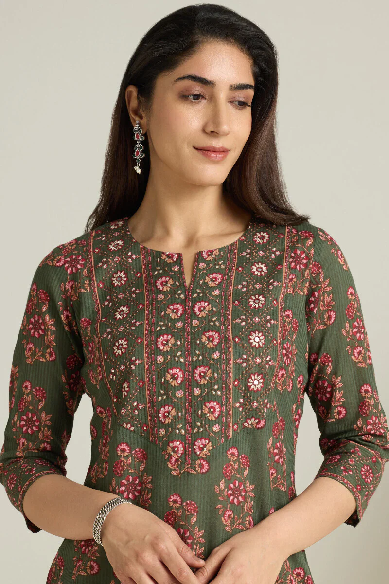 Surplus: Gulraiz Sunaina Sanganeri Kurta - Image 5