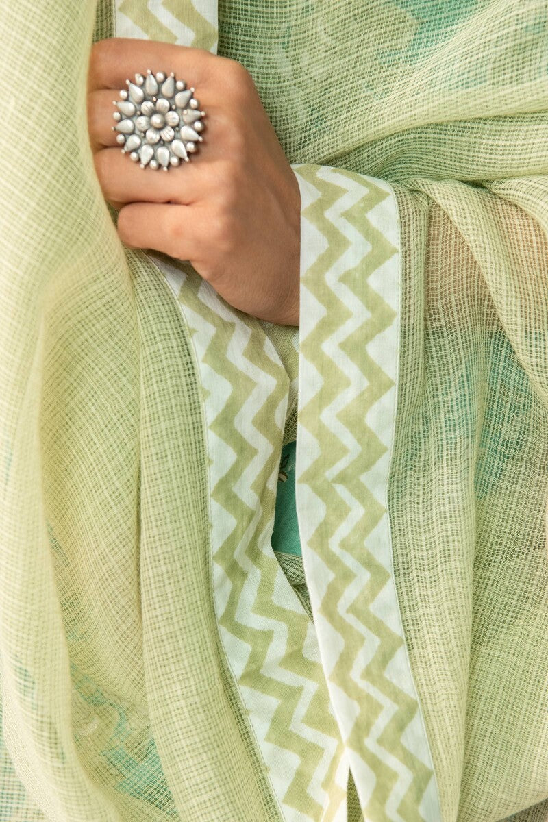 Gulshan Bagh Kiara Green Kota Dupatta - Image 5