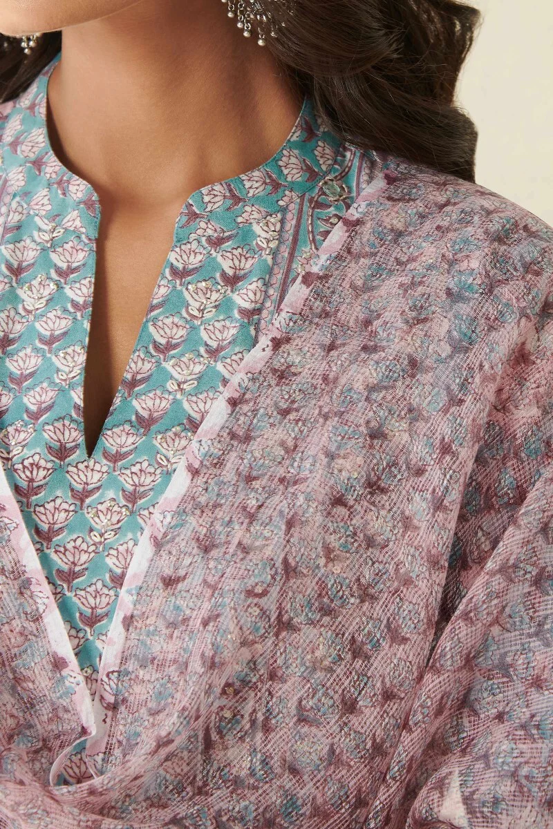 Gulshan Bagh Mahira Sanganeri Kota Dupatta - Image 2