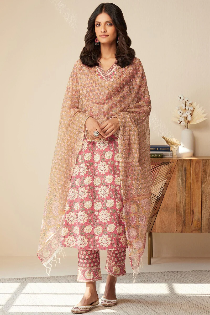 Gulshan Bagh Mora Sanganeri Kurta - Image 4