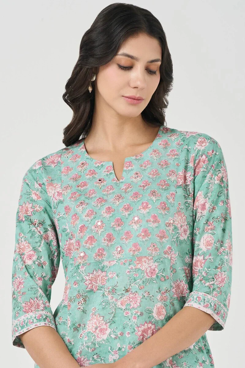Surplus: Gulshan Bagh Nahida Sanganeri Kurta - Image 5