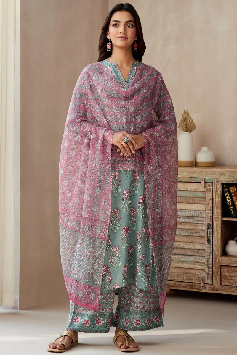 Gulshan Bagh Parisa Sanganeri Dupatta - Image 3