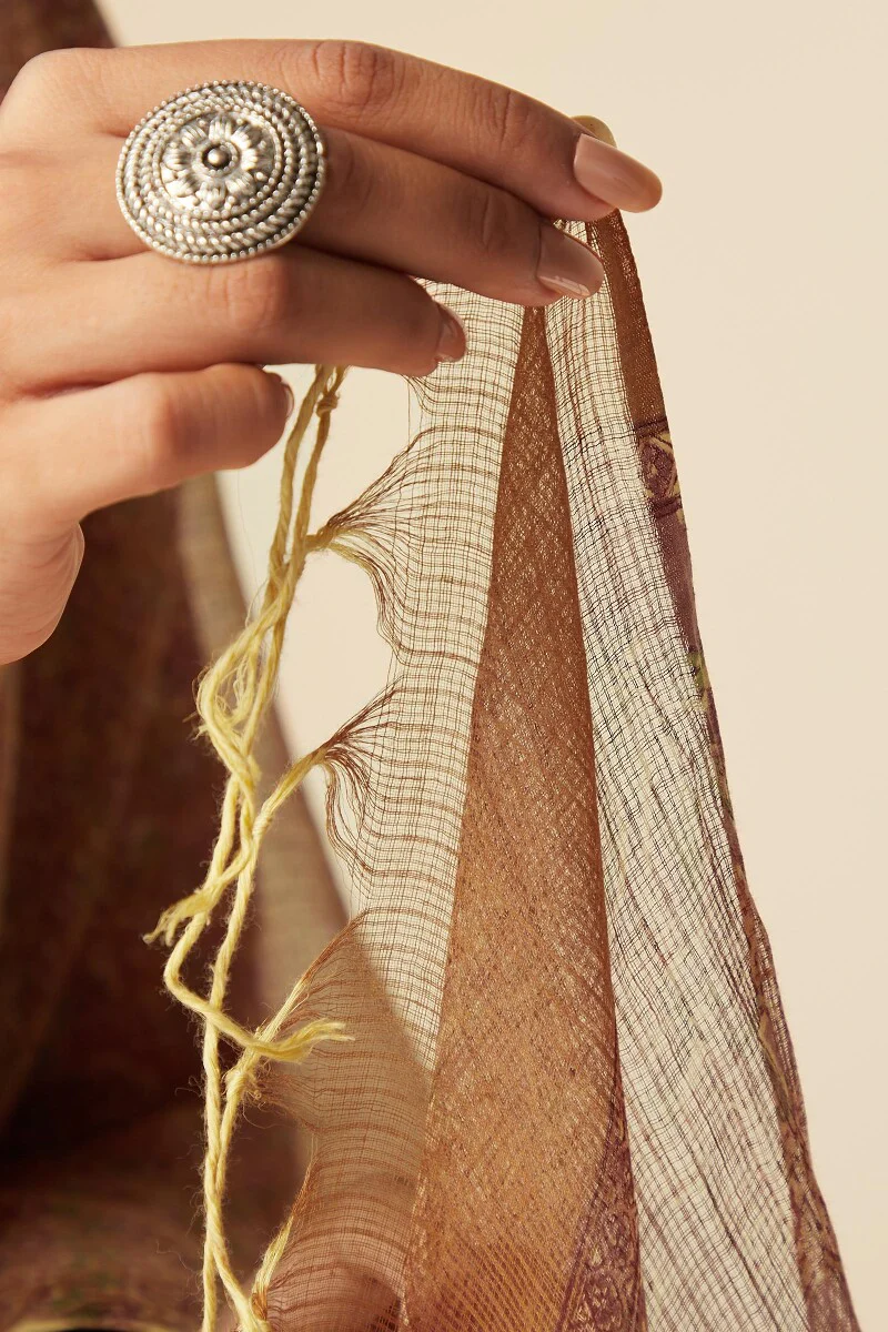 Gulshan Bagh Ruhi Sanganeri Kota Dupatta - Image 5