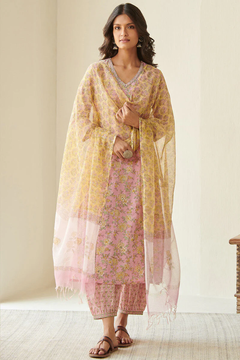 Gulshan Bagh Saira Sanganeri Kota Dupatta - Image 3