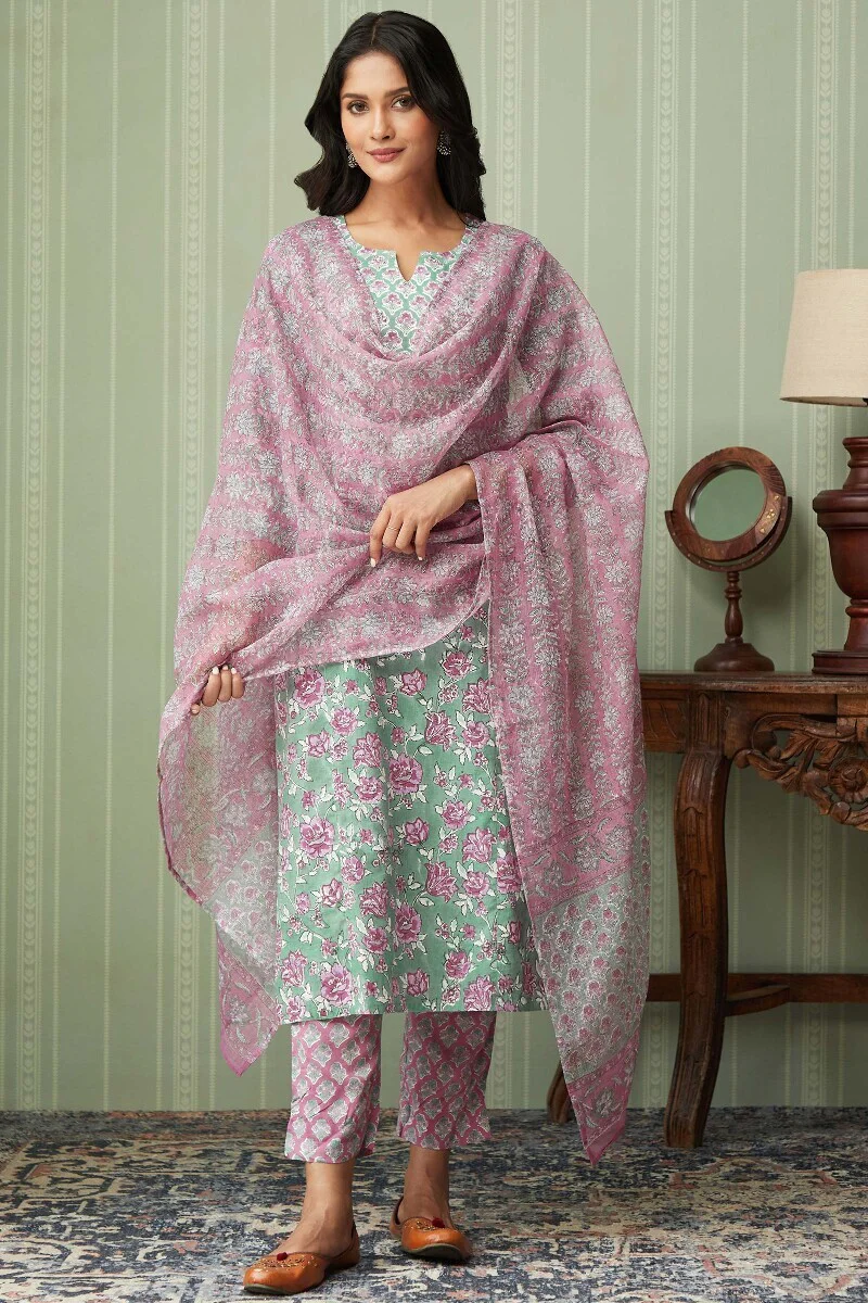 Gulshan Bagh Seher Sanganeri Kurta - Image 3