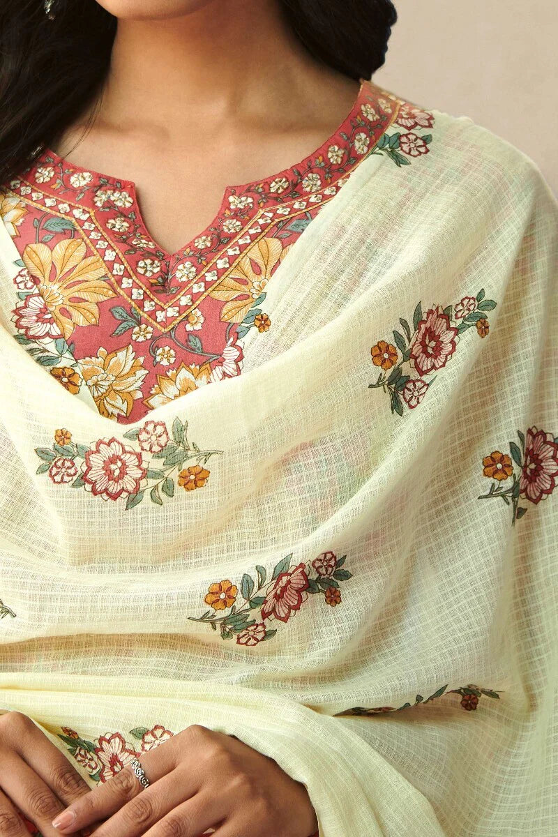 Surplus: Gulshan Bagh Siya Sanganeri Dupatta - Image 2