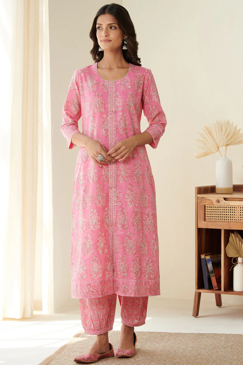 Gulshan Bagh Siya Sanganeri Kurta - Image 2