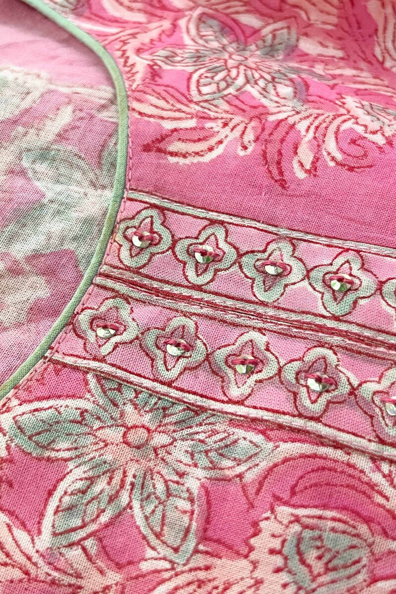 Gulshan Bagh Siya Sanganeri Kurta - Image 6