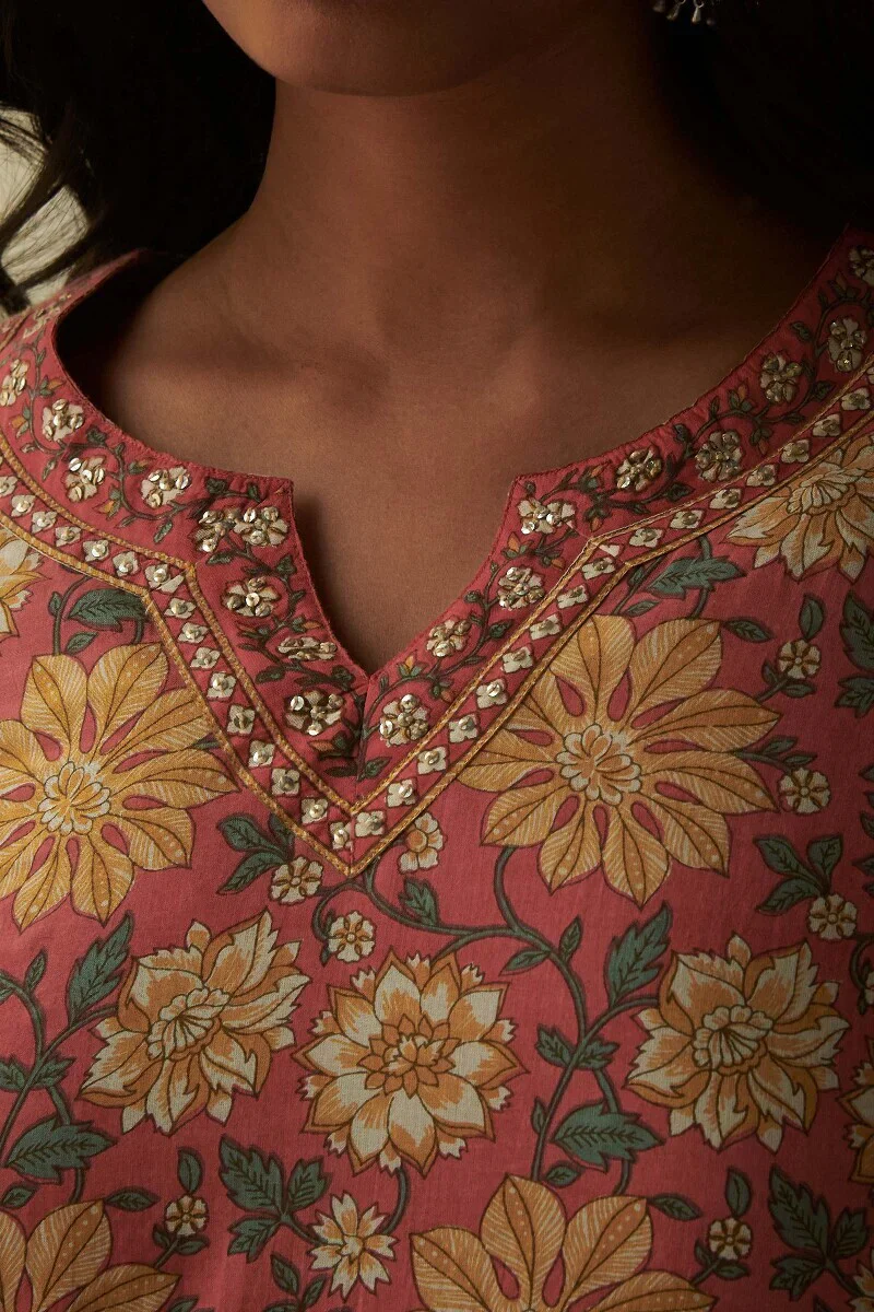 Surplus: Gulshan Bagh Siya Sanganeri Kurta - Image 5