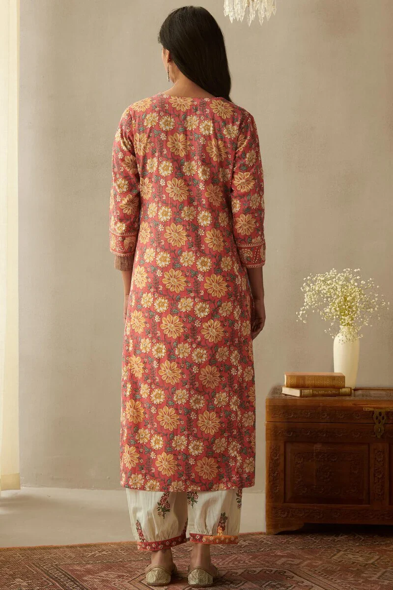 Surplus: Gulshan Bagh Siya Sanganeri Kurta - Image 8