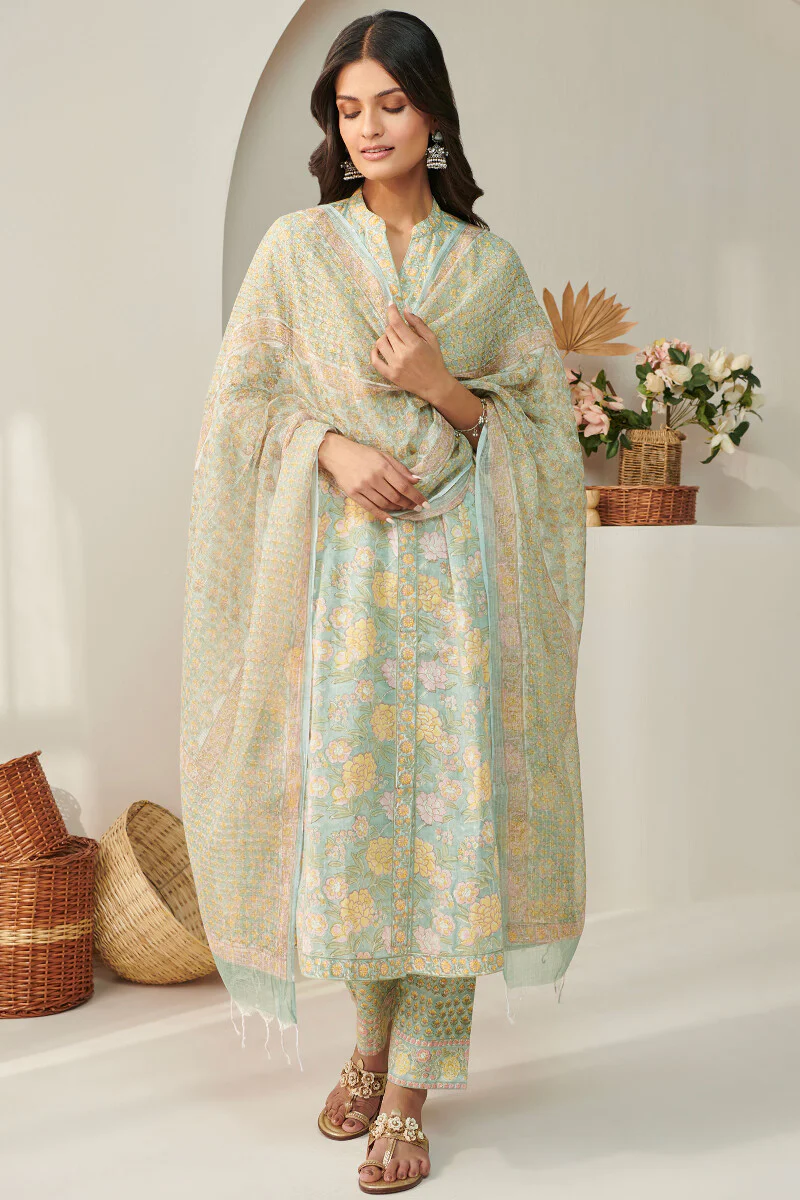 Gulshan Bagh Yasmine Sanganeri Kota Dupatta - Image 3