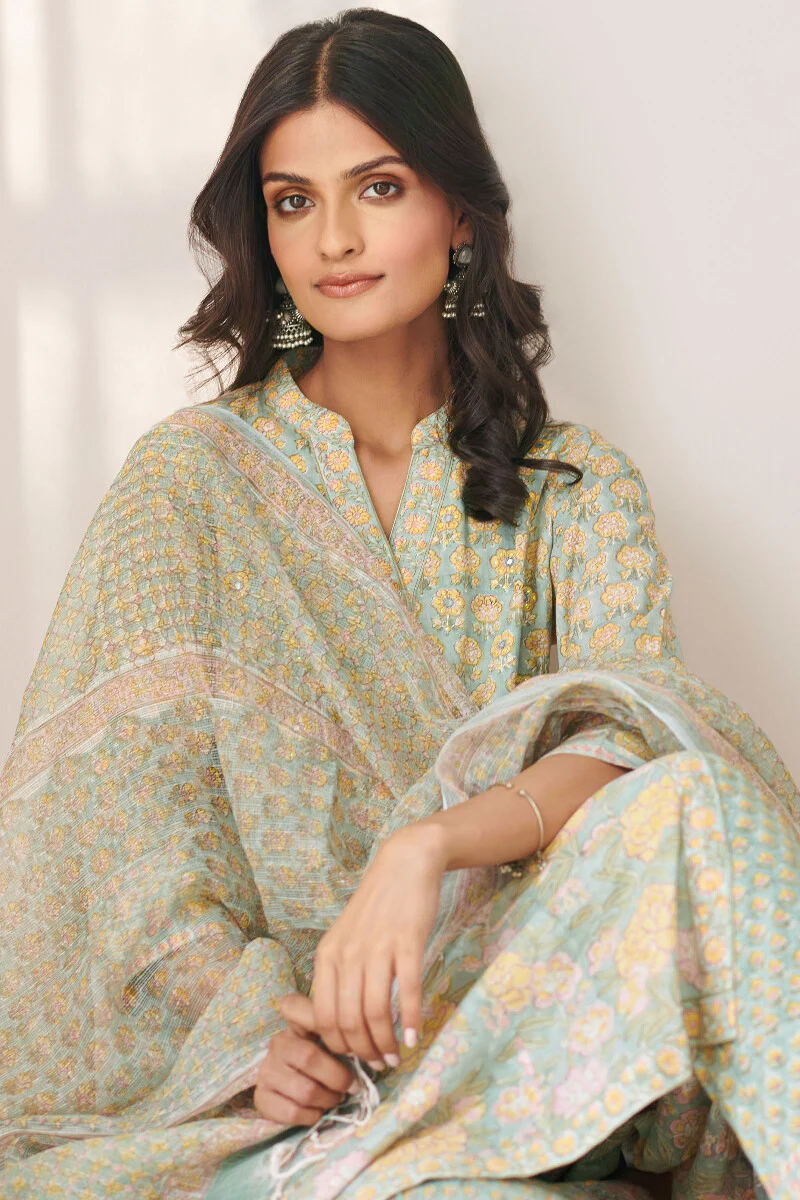 Gulshan Bagh Yasmine Sanganeri Kota Dupatta - Image 5