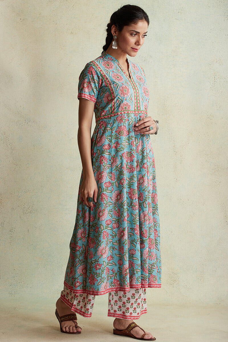 Gulzar Afsana Block Printed Kurta - Image 2