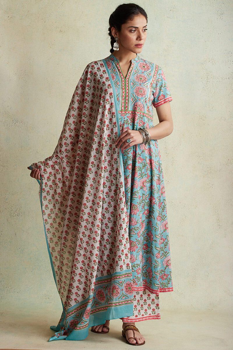 Gulzar Afsana Block Printed Kurta - Image 4