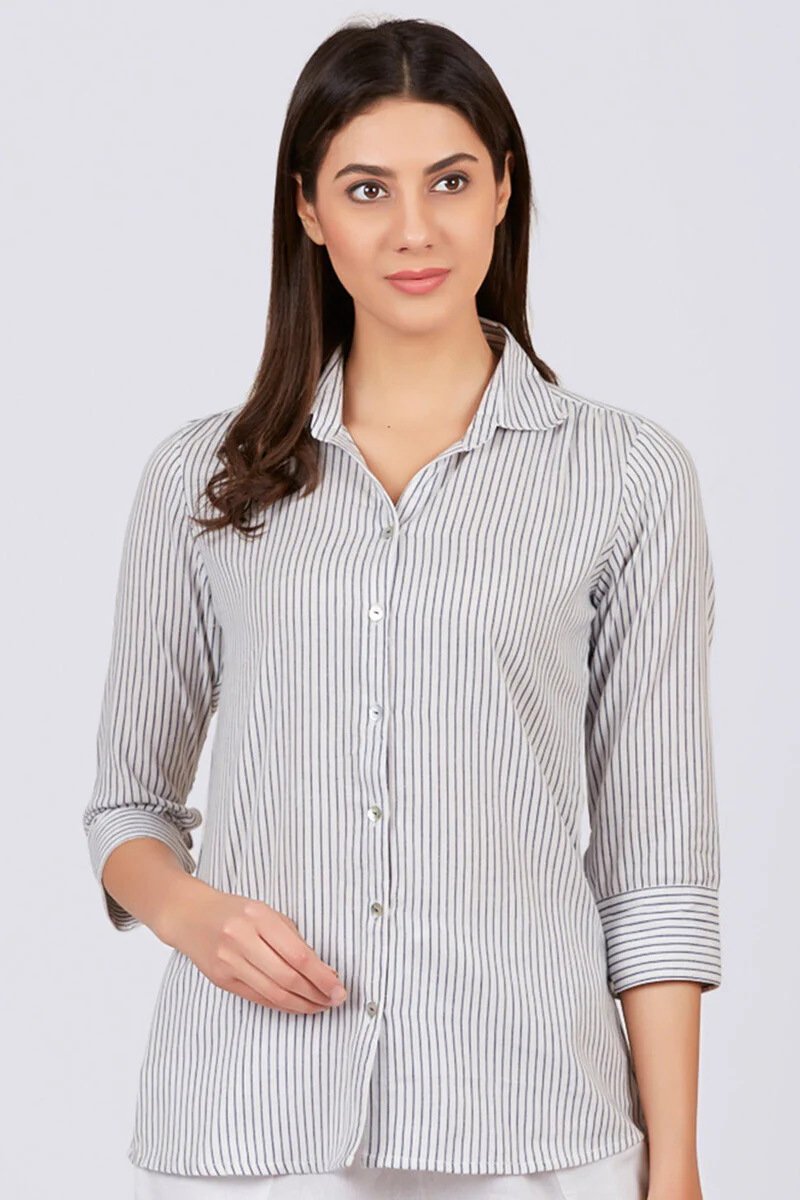 Harbour White Stripe Shirt - Image 2