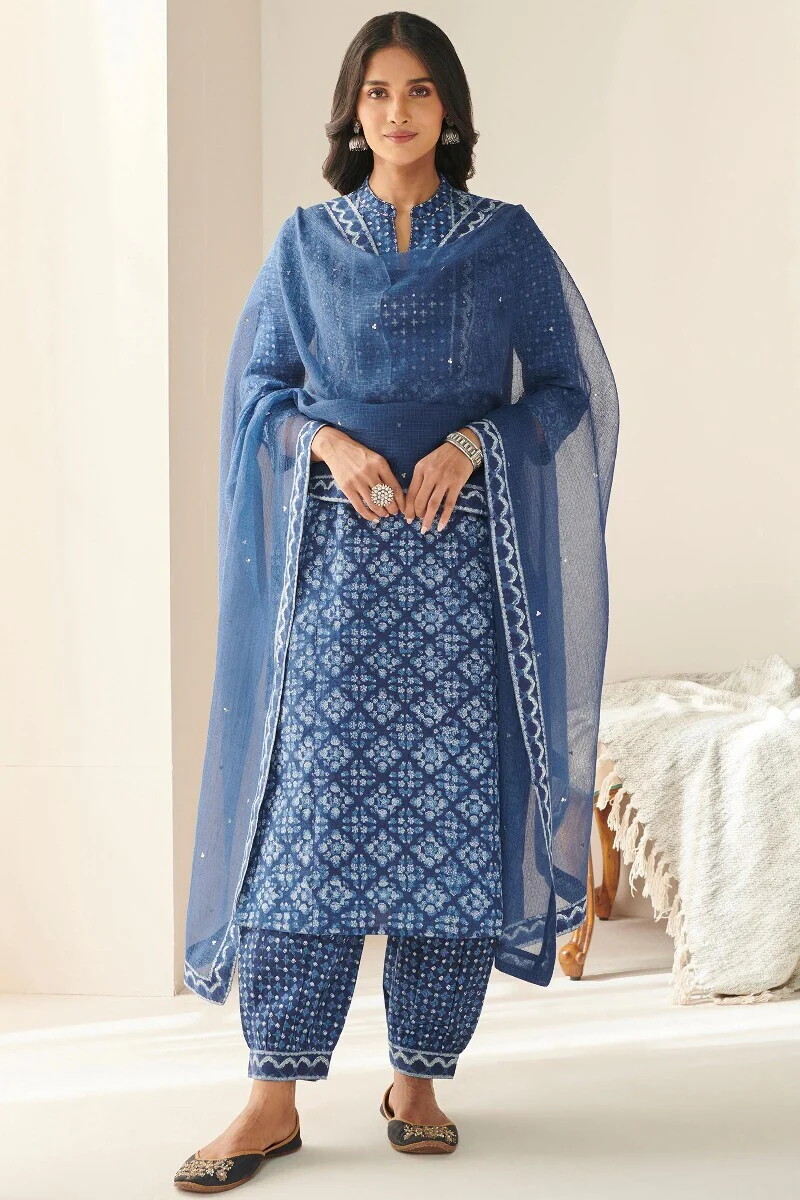 Indigo Kota Dupatta - Image 3